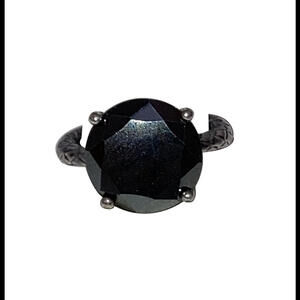 Bottega Veneta Sterling Hematite Cocktail Ring